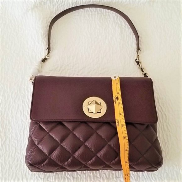 Kate Spade Gold Coast Eggplant Leather Handbag NWT